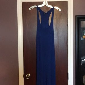 Royal Blue Cotton Maxi Dress